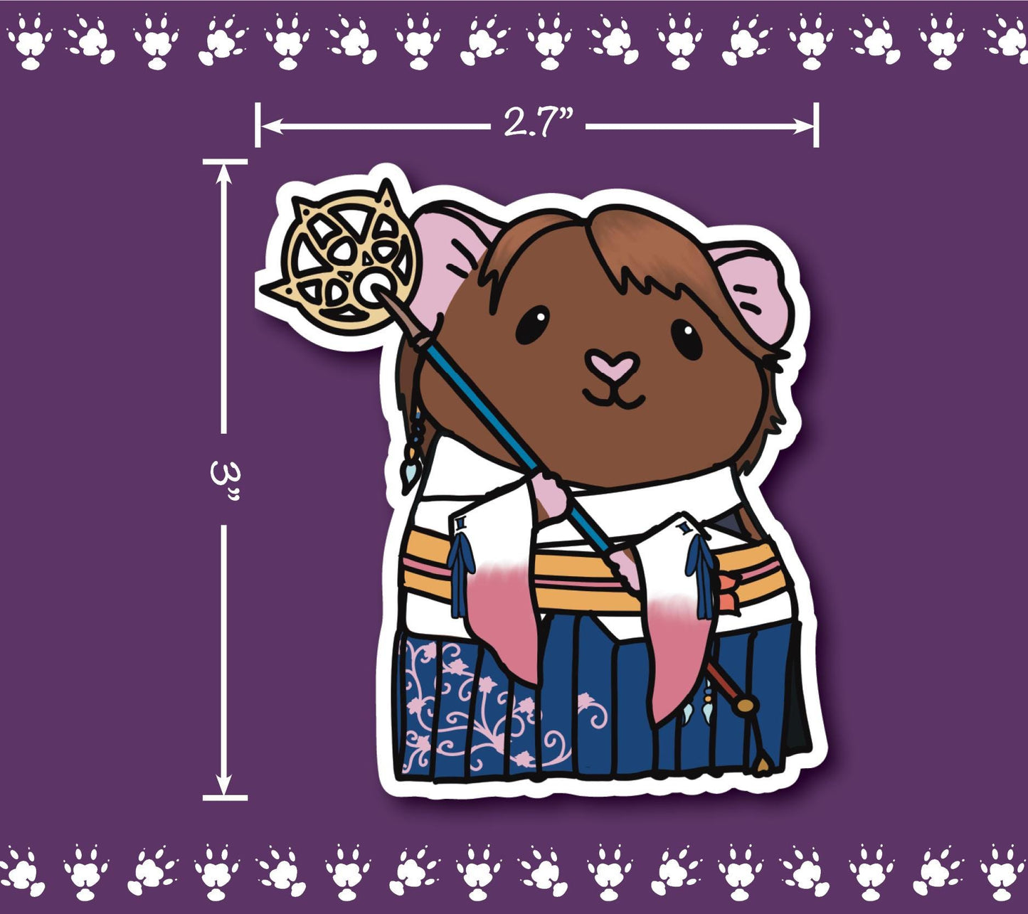 Summoner Guinea Pig Stickers | Water Resistant Vinyl Decal