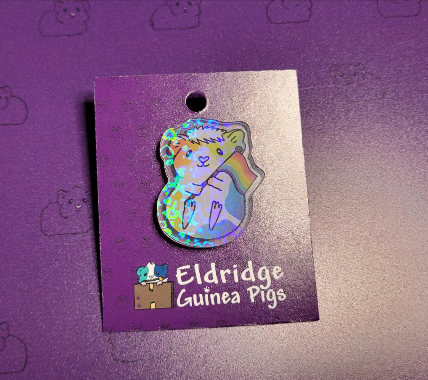 Pride Guinea Pig Acrylic Pin