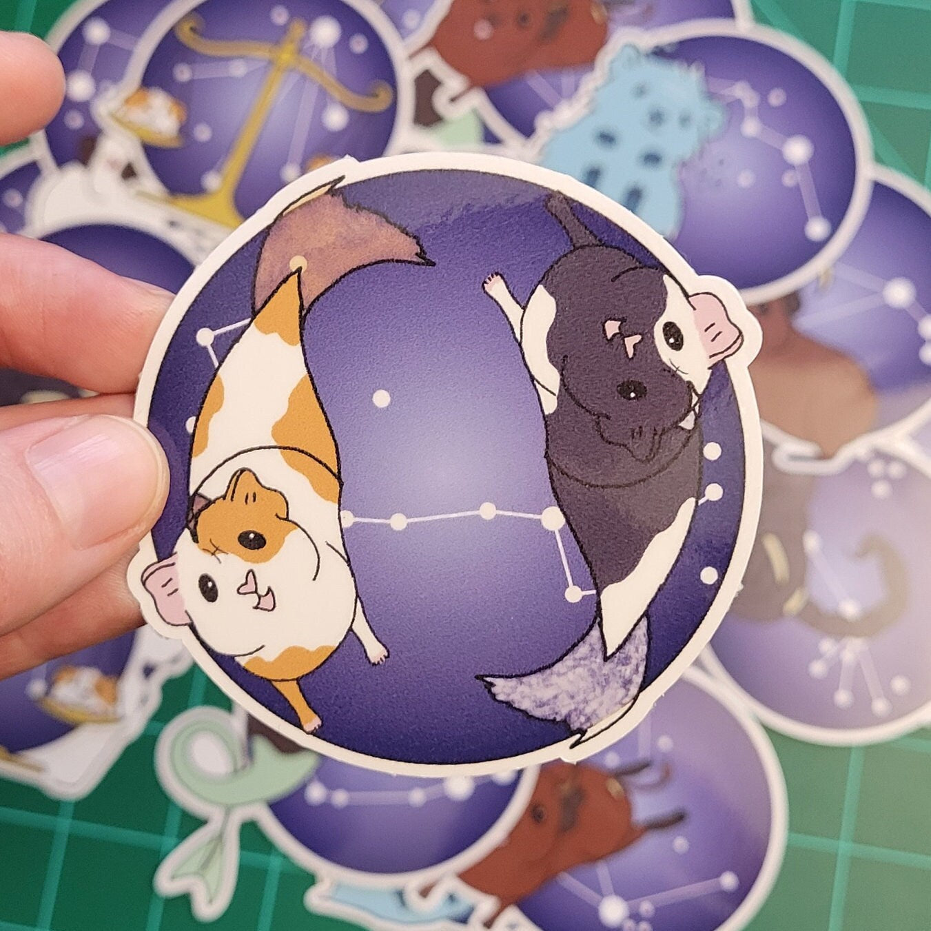 Pisces Guinea Pig Sticker – Zodiac Piggy Decal