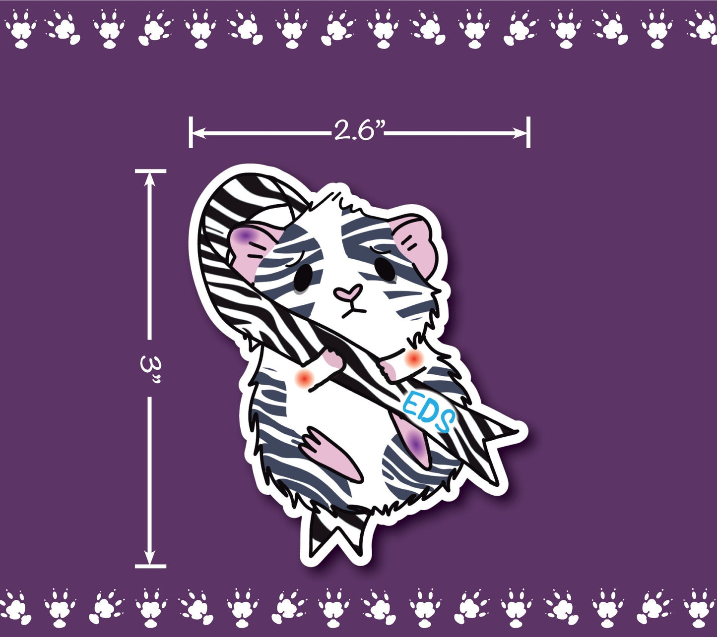 EDS Symptomatic Guinea Pig Sticker | Water Resistant Vinyl