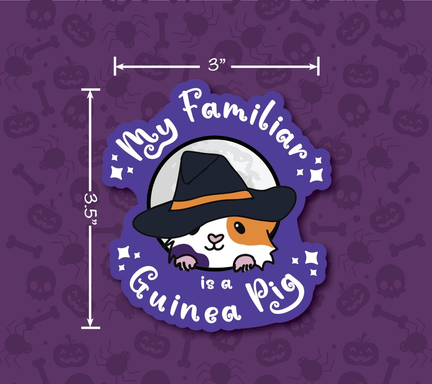 Guinea Pig Familiar Sticker | Witch Pet Lover Gift