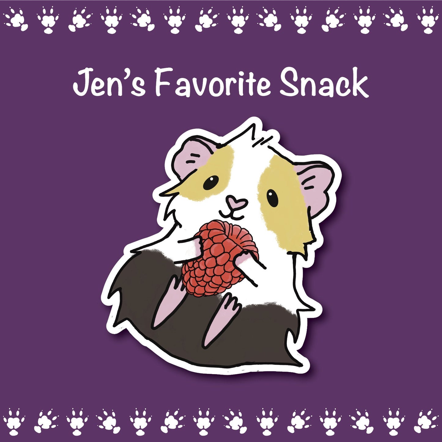 Guinea Pig's Favorite Snack Stickers | Water resistant stickers for car, waterbottle, laptop & more | Perfect gift for guinea pig lovers
