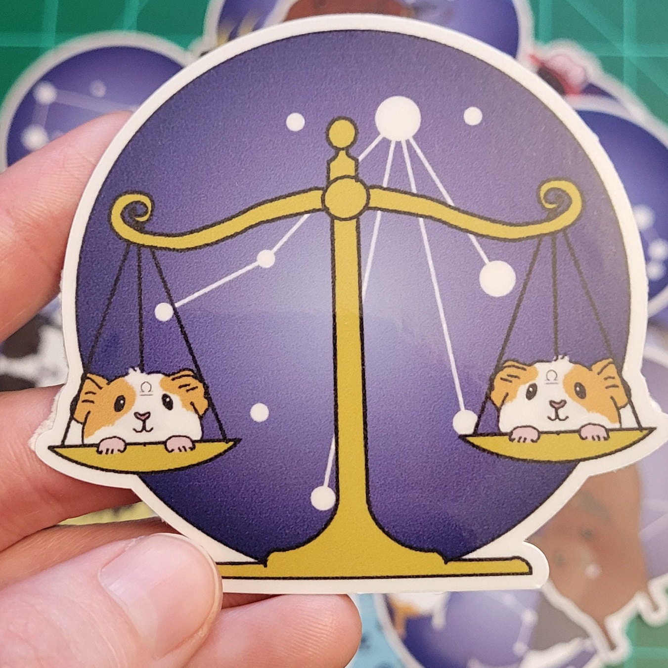 Libra Guinea Pig Sticker – Zodiac Piggy Decal