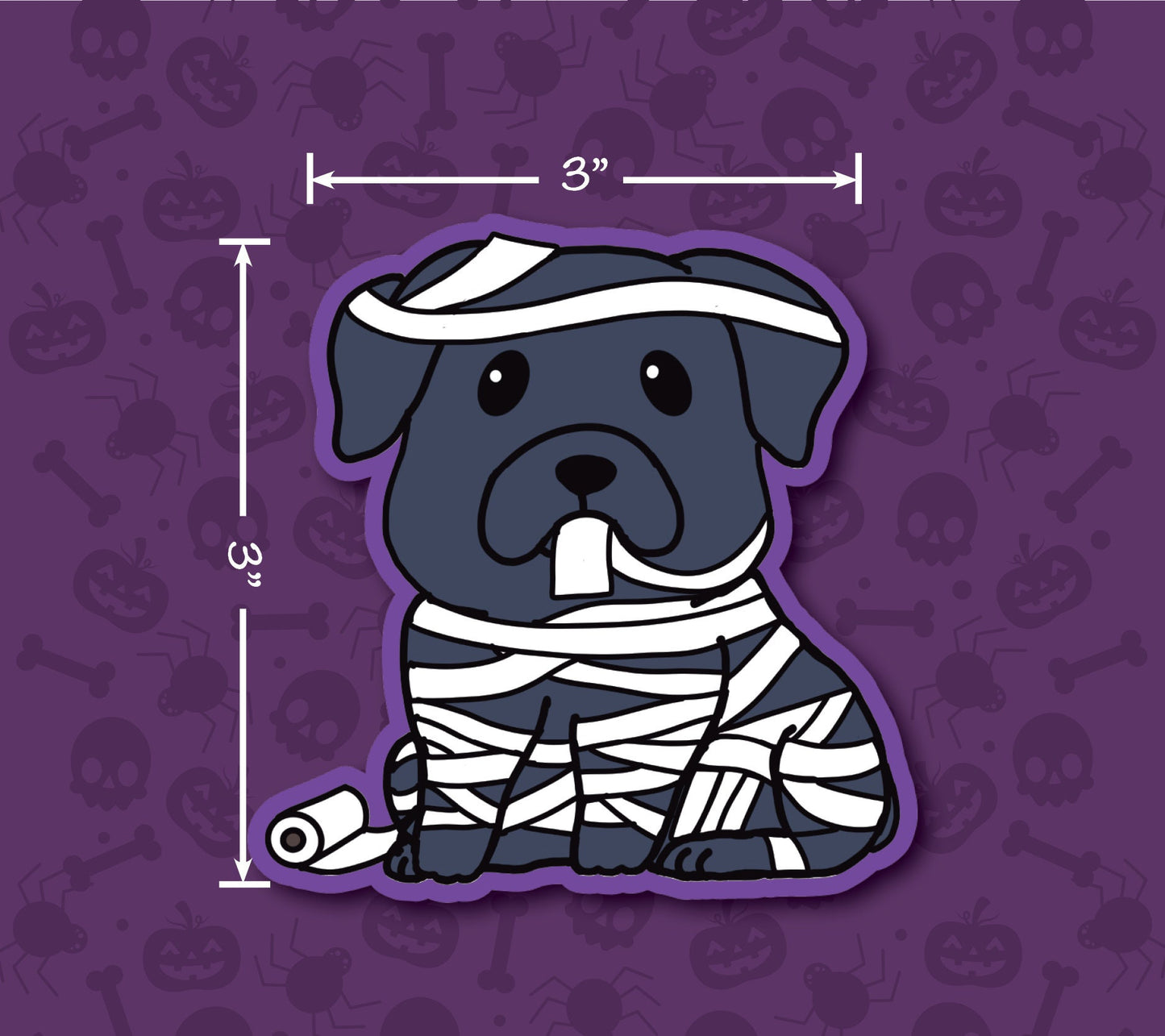 Mummy Puppy Sticker | Halloween Pet Lover Gift
