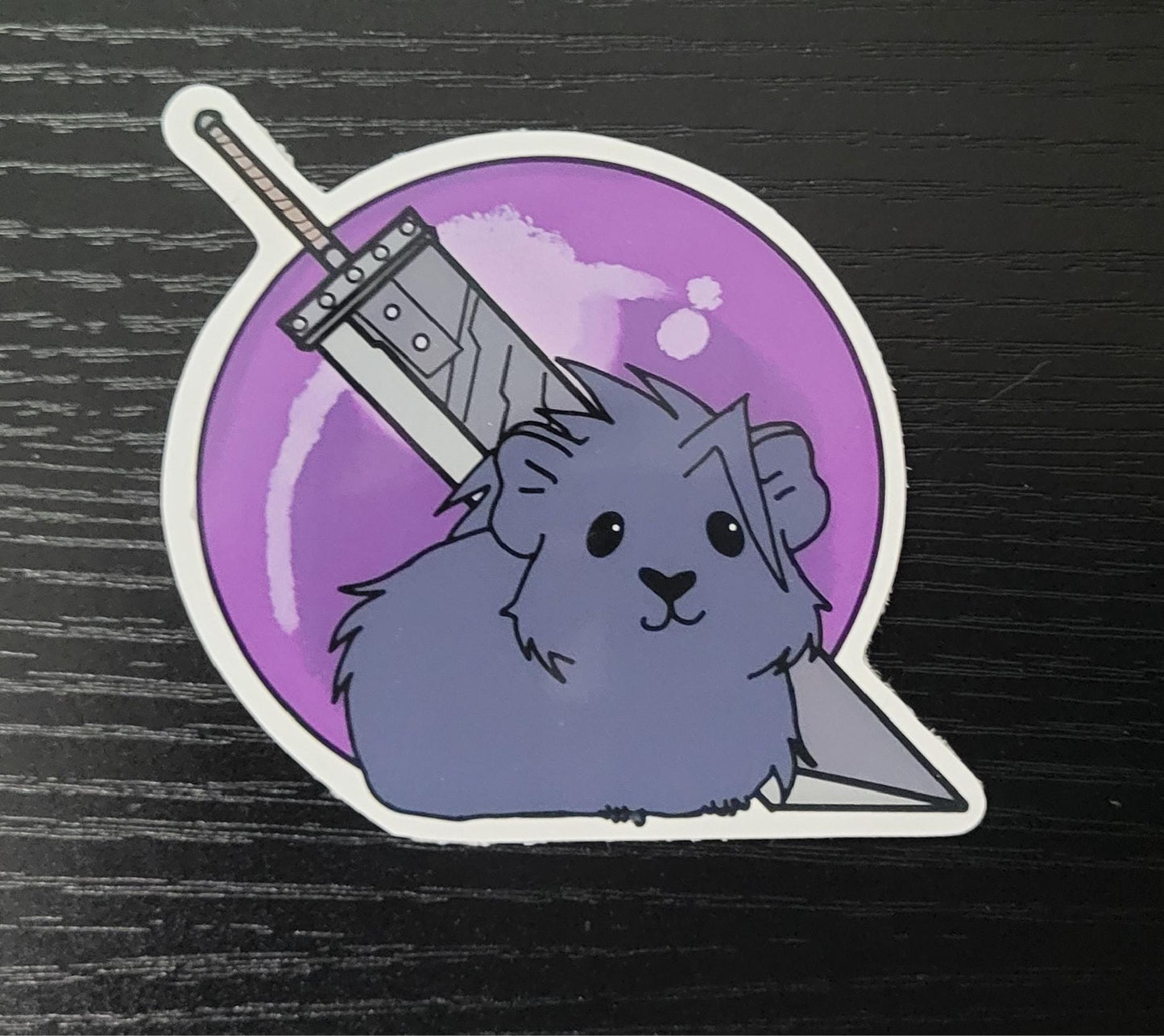Zack Guinea Pig Sticker | FF7 Inspired Water Resistant Vinyl Decal