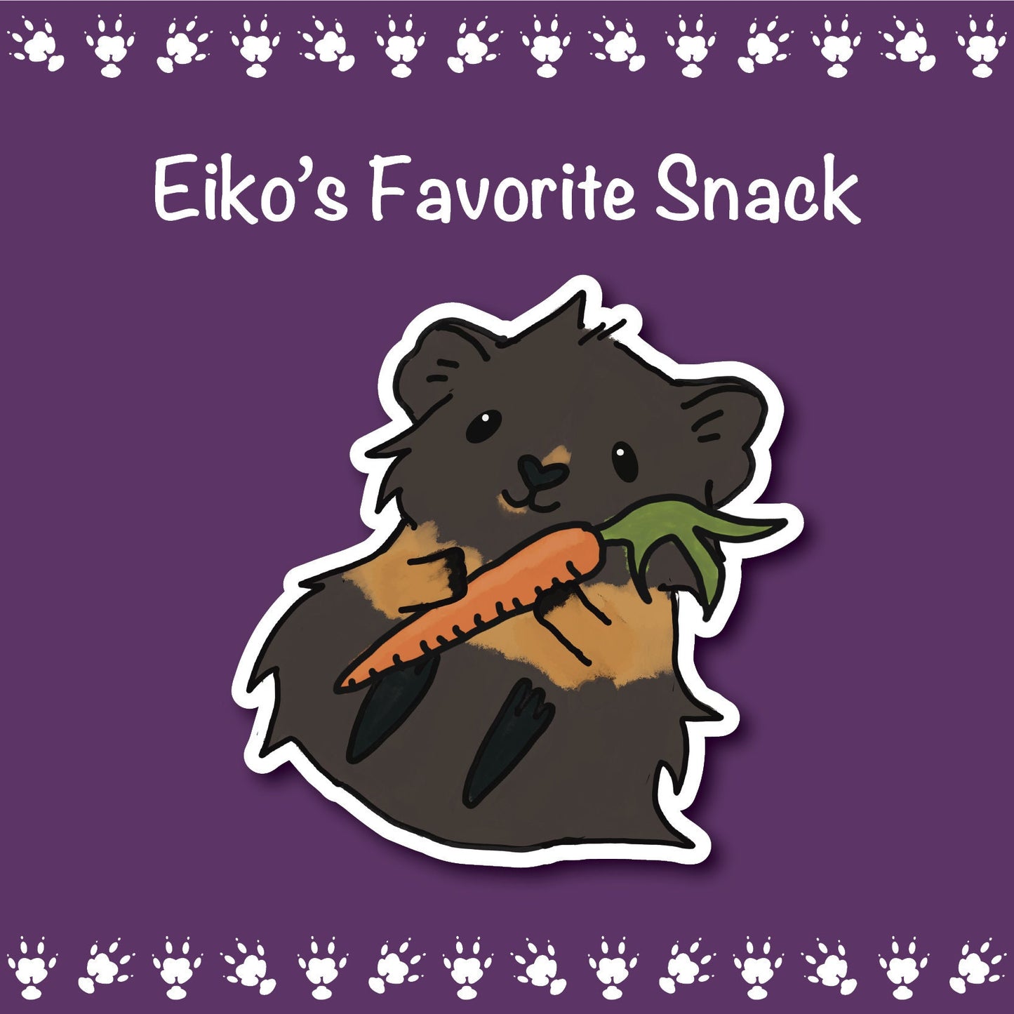 Guinea Pig's Favorite Snack Stickers | Water resistant stickers for car, waterbottle, laptop & more | Perfect gift for guinea pig lovers