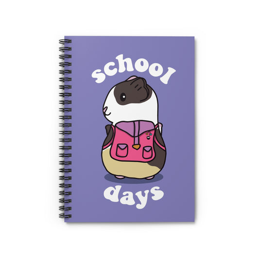 School Days Guinea Pig Notebook | Spiral Ruled Journal