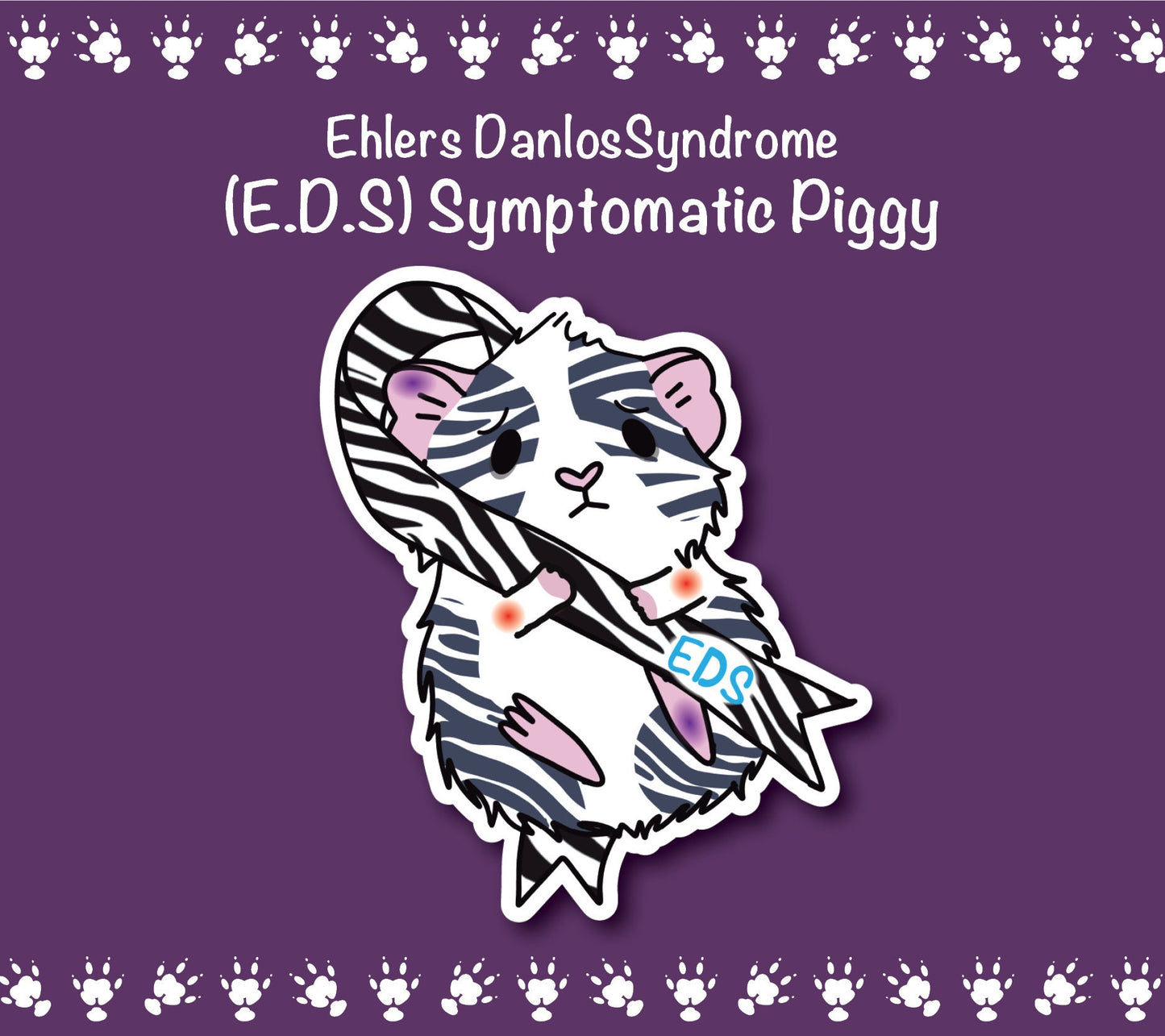 EDS Symptomatic Guinea Pig Sticker | Water Resistant Vinyl