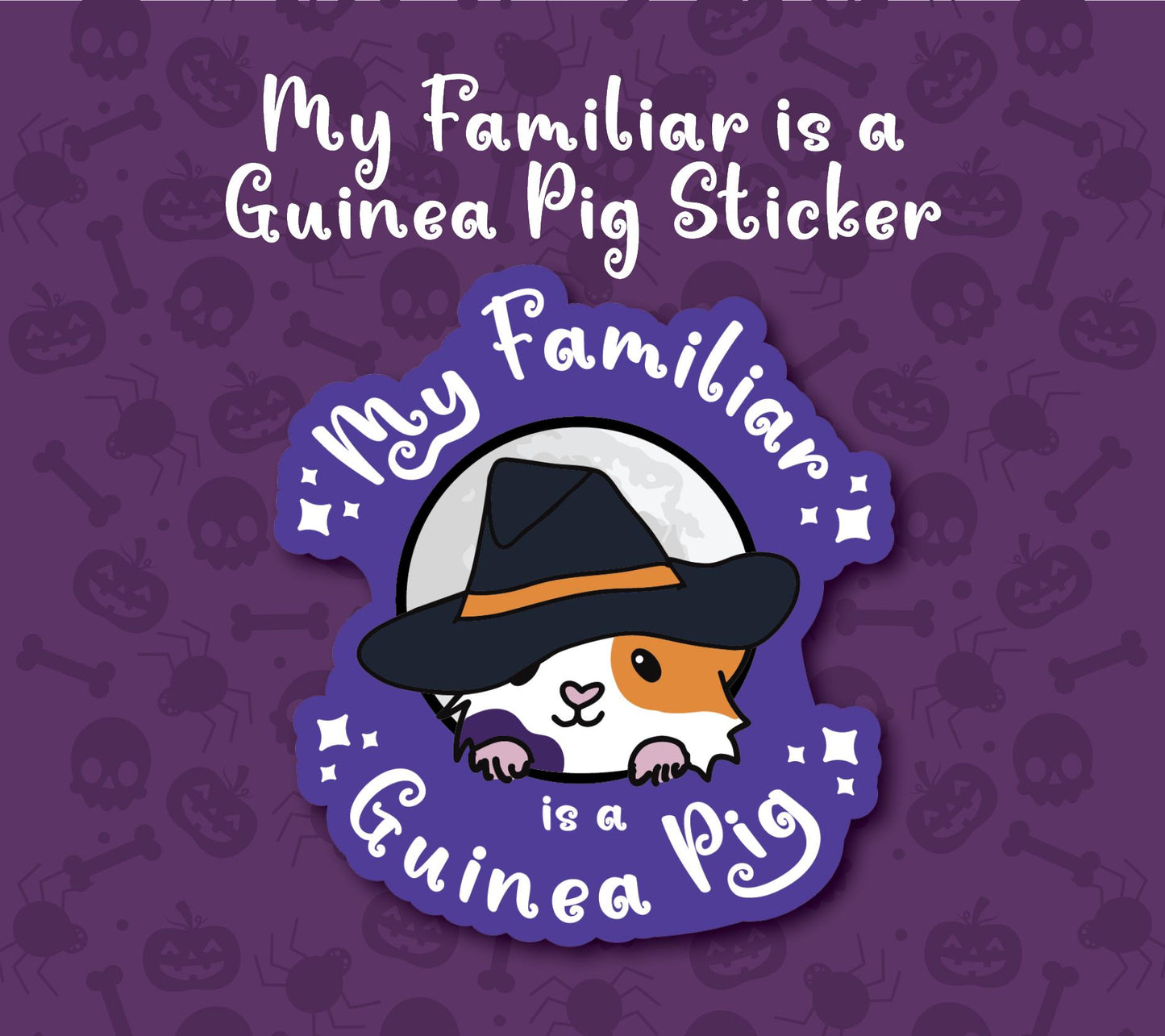 Guinea Pig Familiar Sticker | Witch Pet Lover Gift