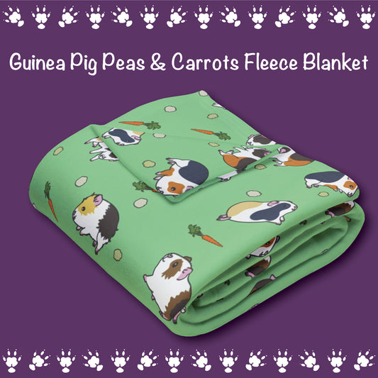 Guinea Pig Peas & Carrots Fleece Blanket