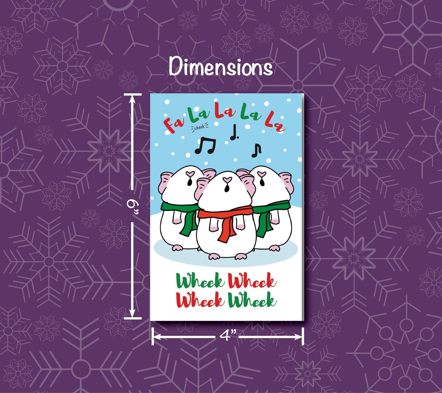 Custom Guinea Pig Carolers Holiday Card | Folding Card | Christmas Cards