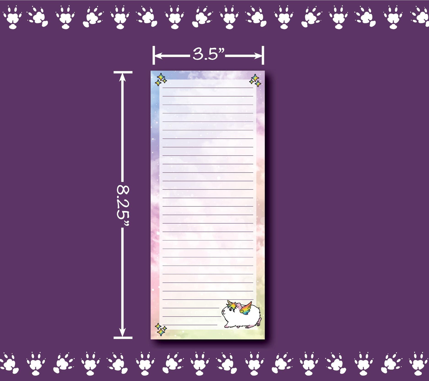 Guinea Pig Unicorn Note Pads
