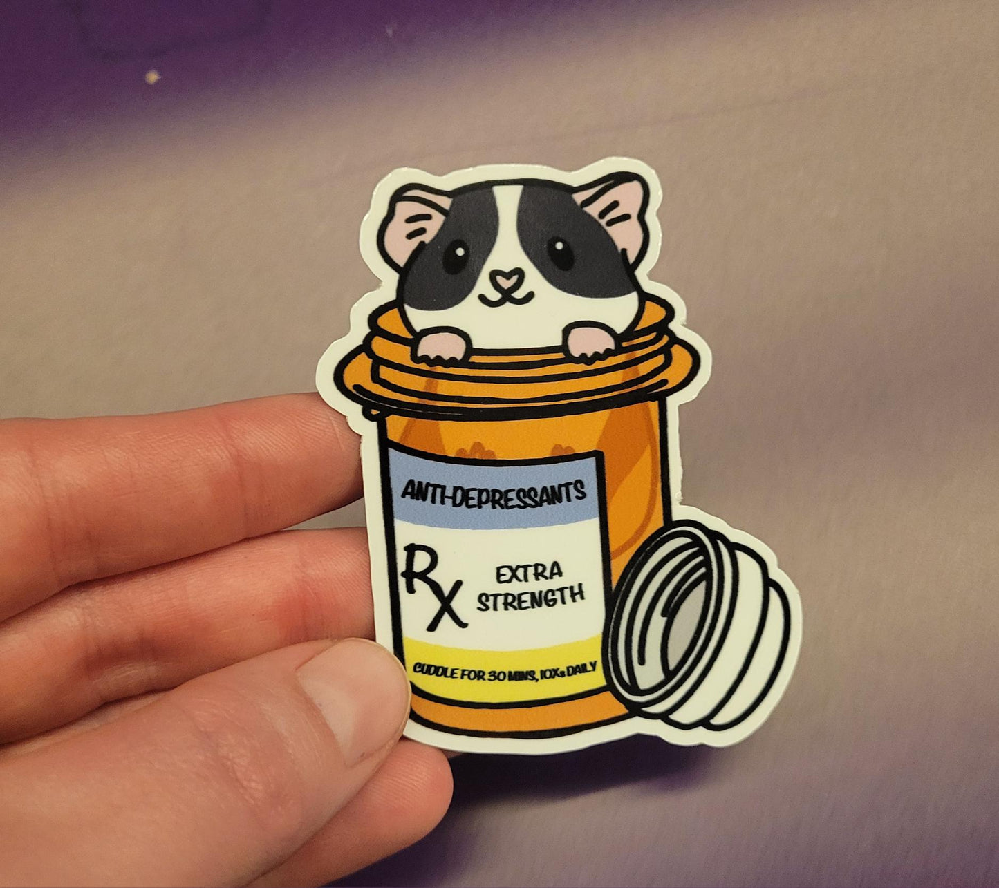 Anti-Depressant Guinea Pig Sticker