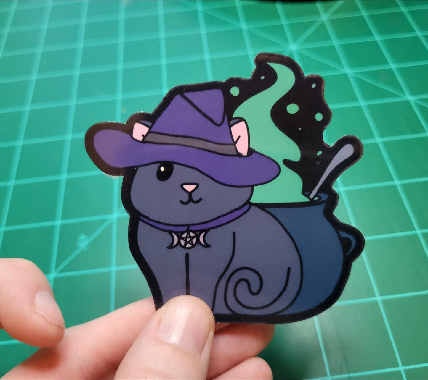 Witch Kitty Sticker | Halloween Pet Lover Gift