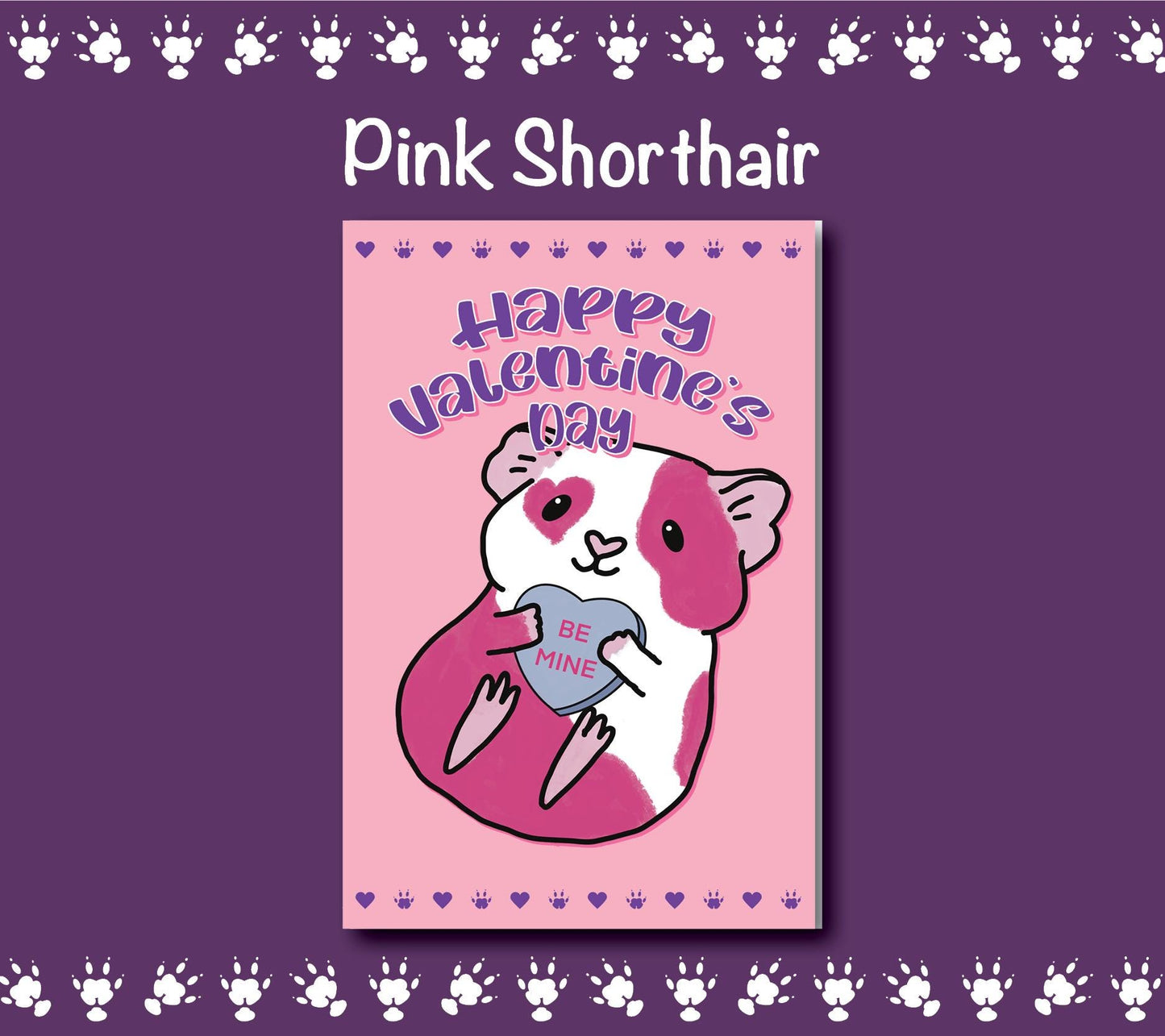 Guinea Pig Valentine's Cards | Folding Card