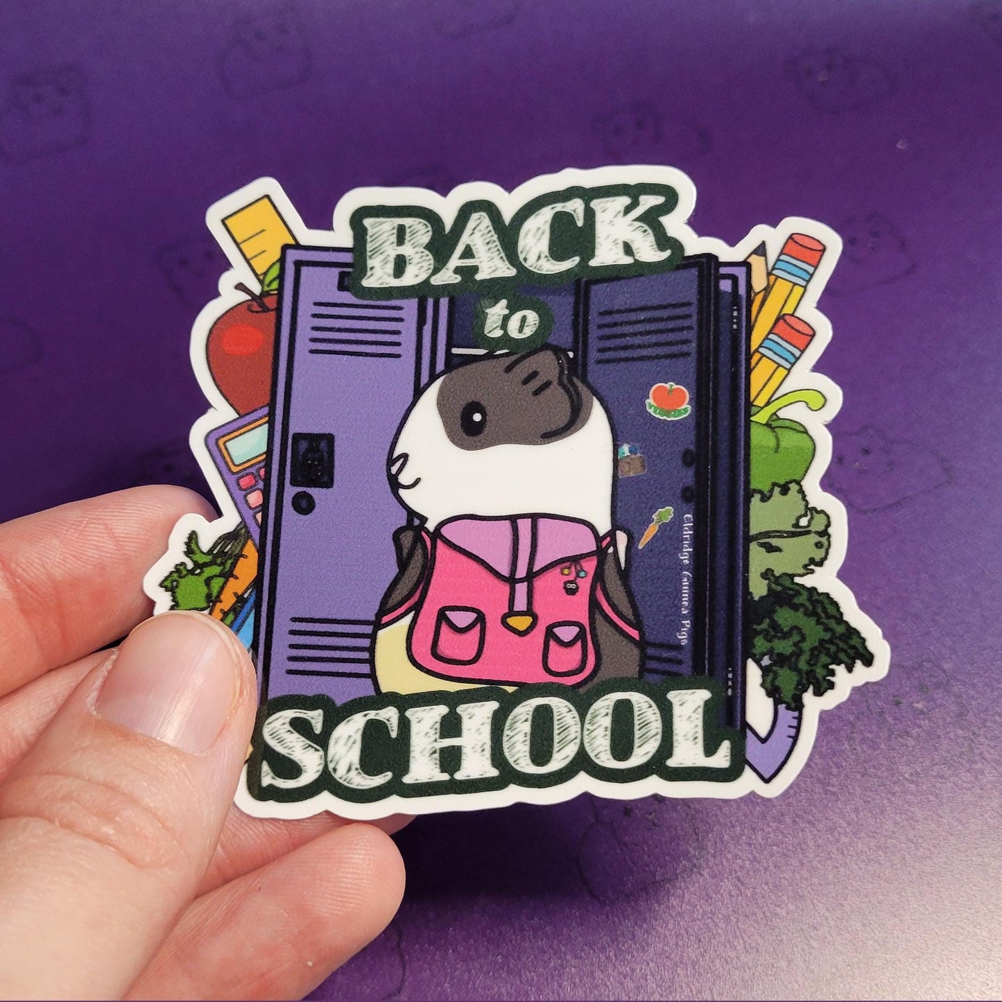 Back to School Guinea Pig Stickers | stickers for car, water bottle, laptop & more