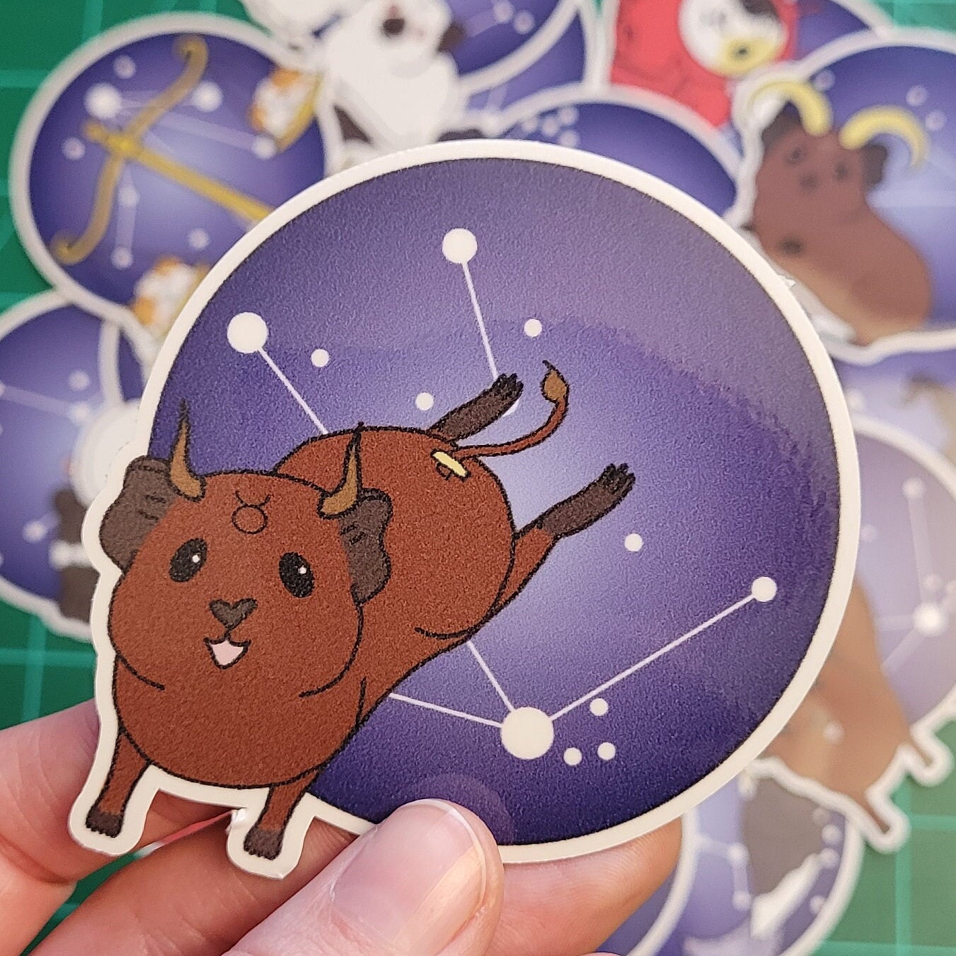Taurus Guinea Pig Sticker – Zodiac Piggy Decal