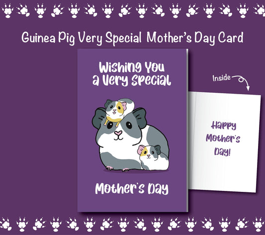 Guinea Pig Very Special Mother's Day Card | Folding Card