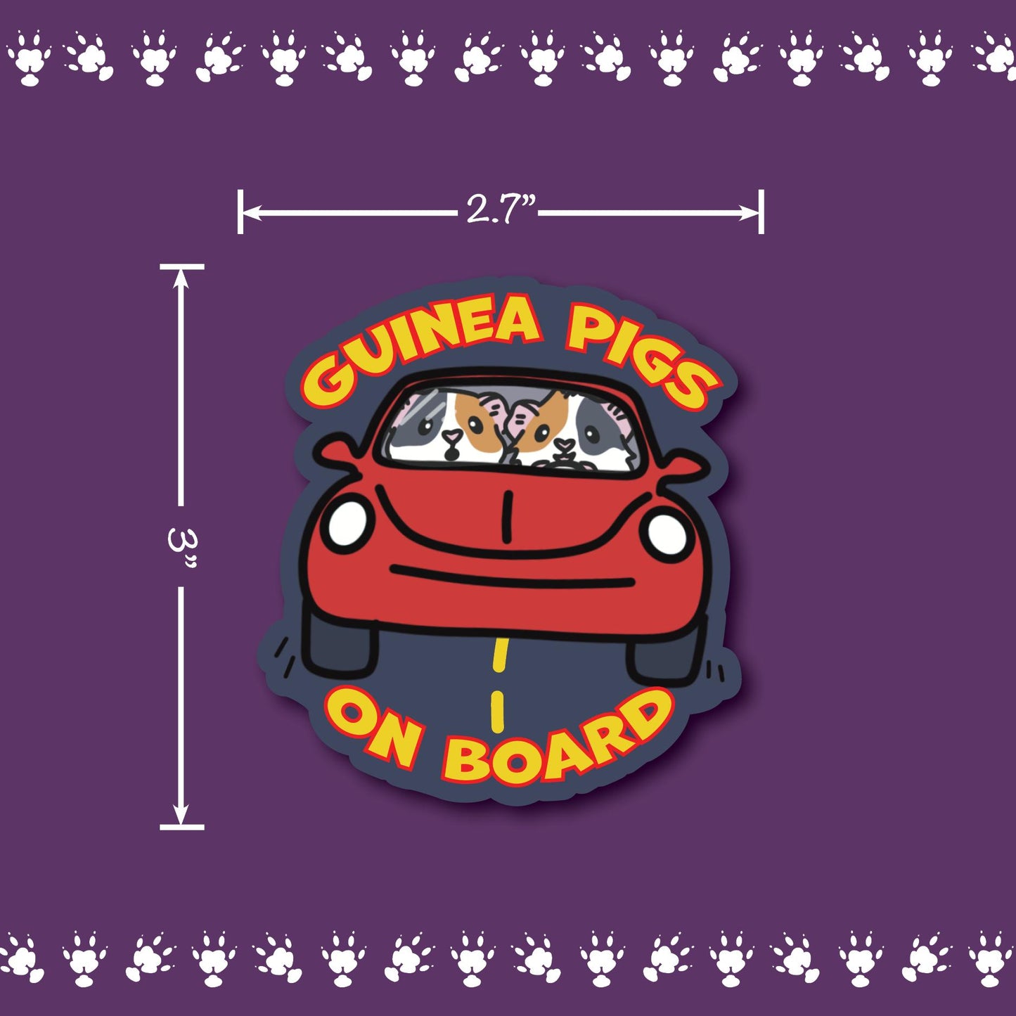 Guinea Pigs on Board Stickers | stickers for car, water bottle, laptop & more