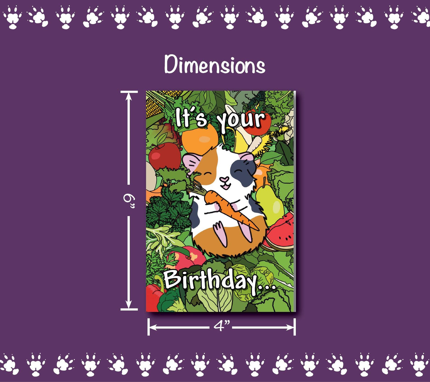Guinea Pig Birthday Card - Pig Out!