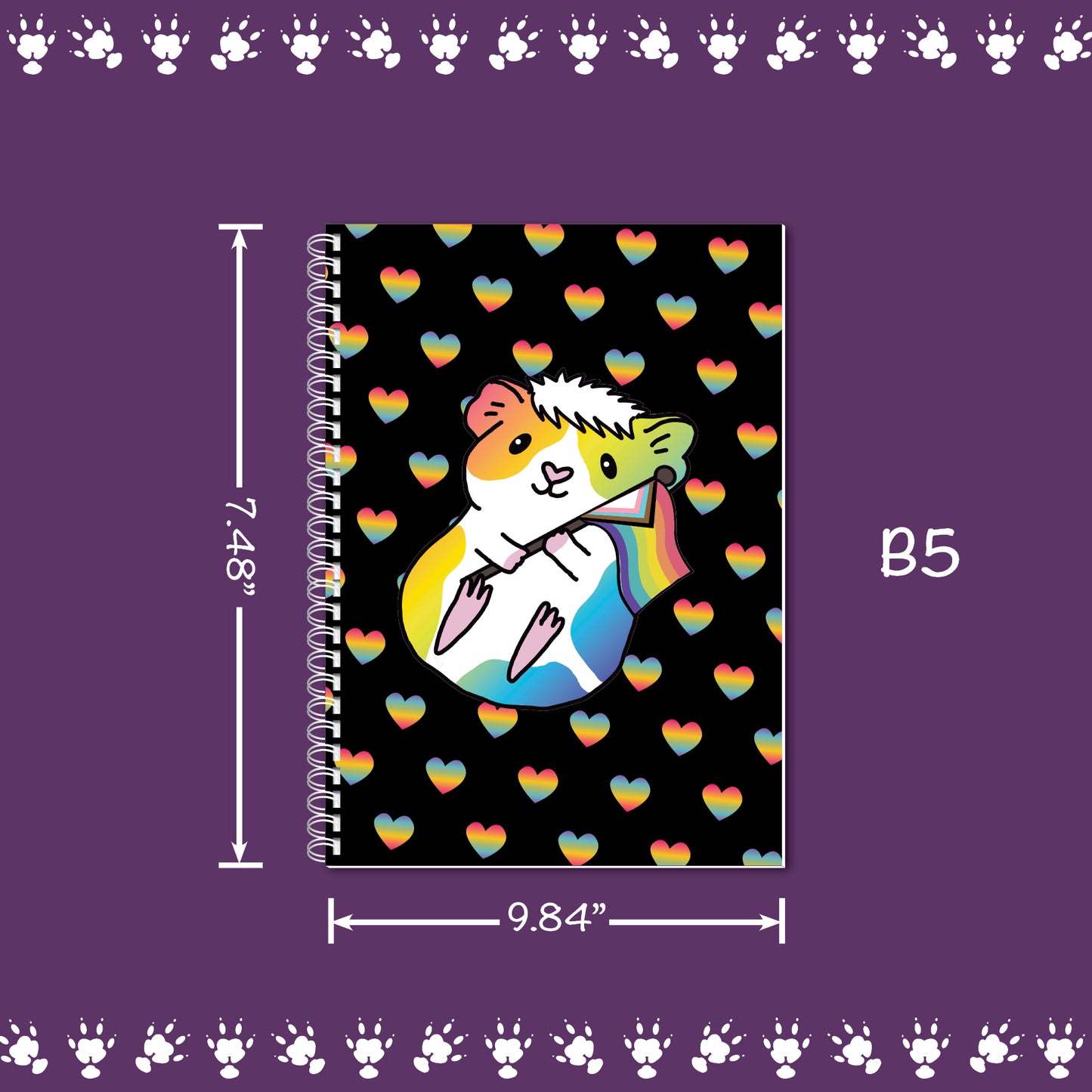 Progress Pride Guinea Pig Reusable Sticker Book