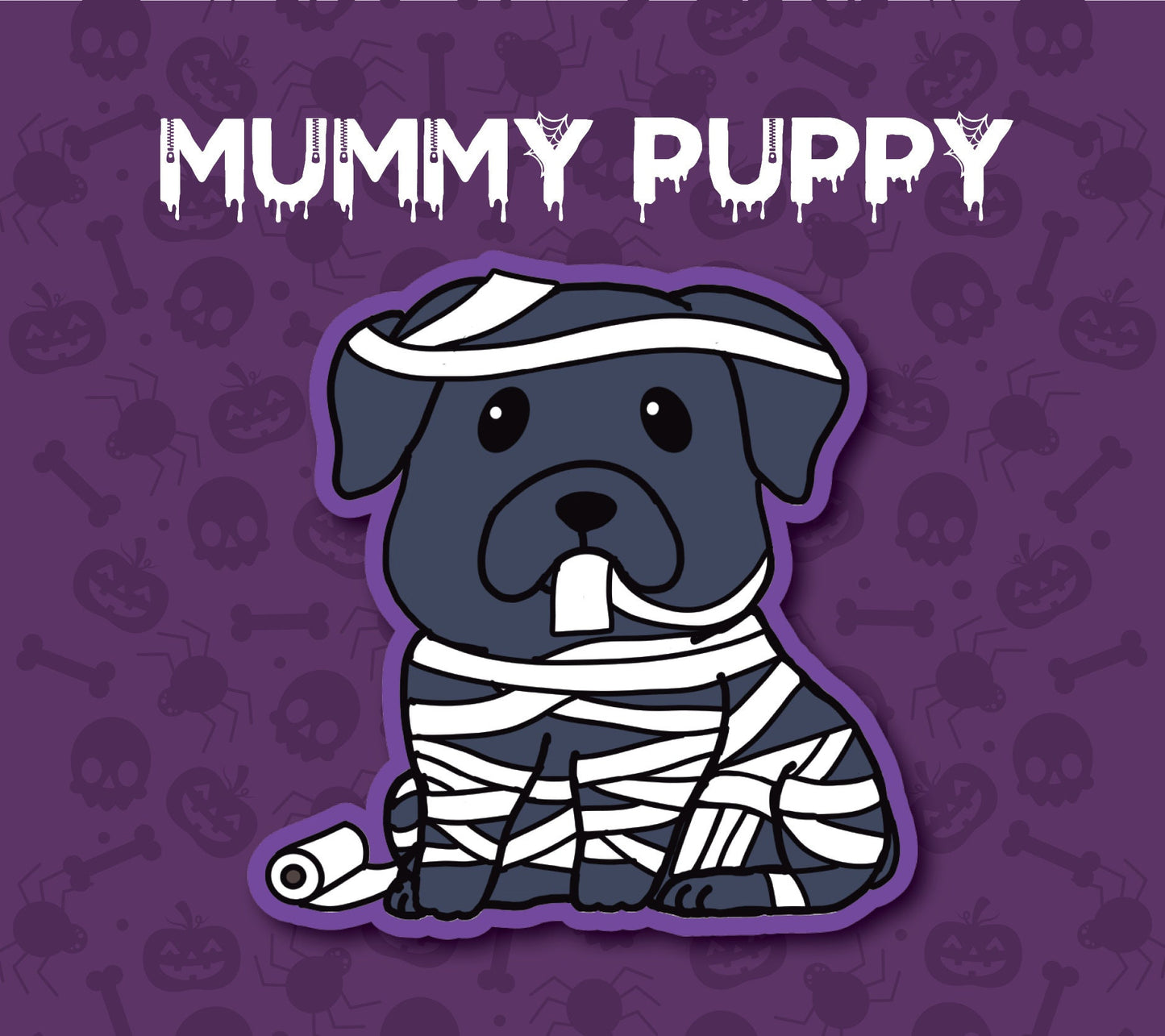 Mummy Puppy Sticker | Halloween Pet Lover Gift
