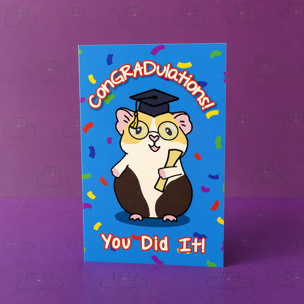 Guinea Pig "ConGRADulations!" Card —  Graduation Greeting Card