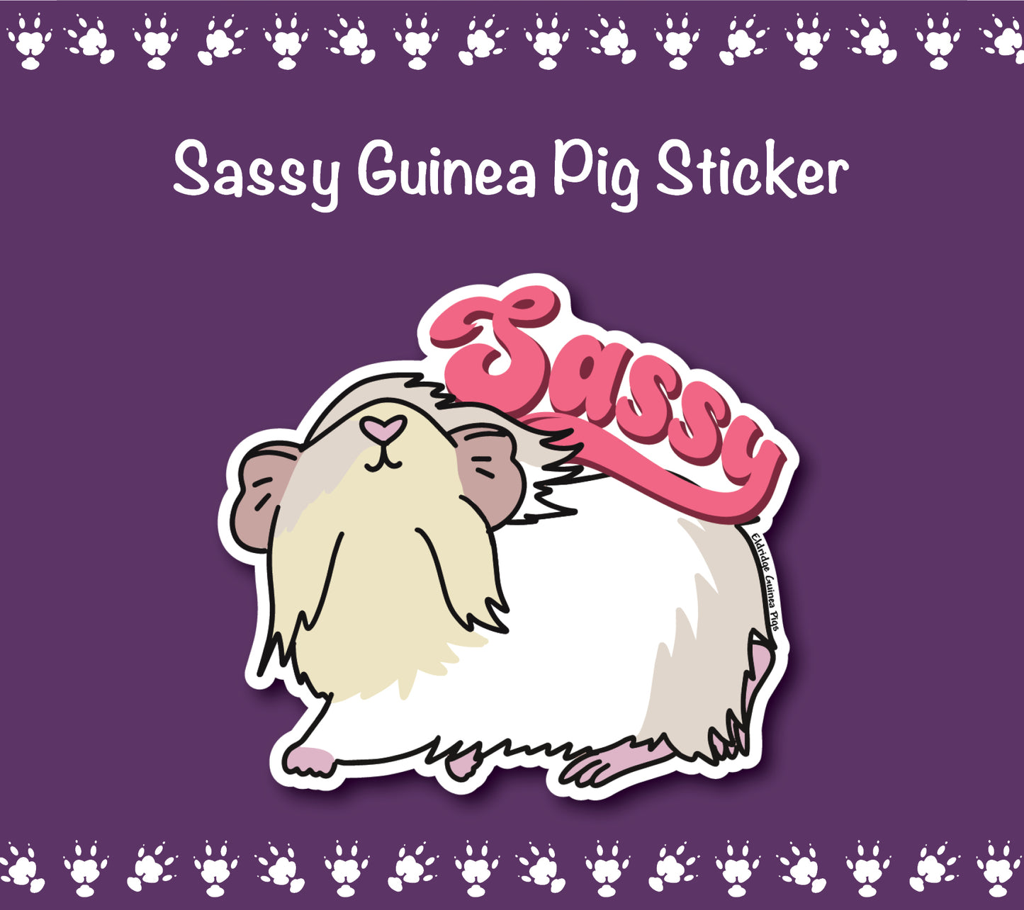 Sassy Guinea Pig Sticker