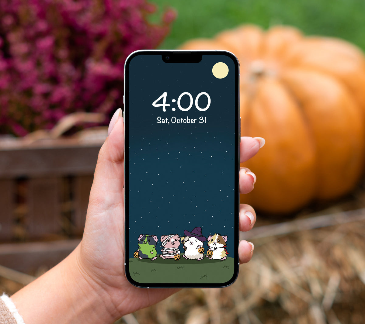 Trick or Treat Piggies Cell Phone Wallpaper