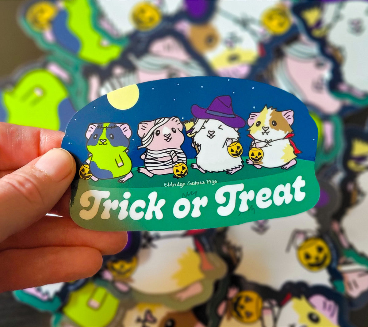 Trick or Treat Piggies Sticker