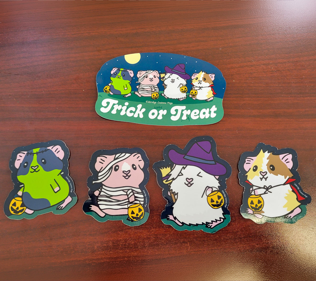 Franken-Piggy Trick or Treat Sticker