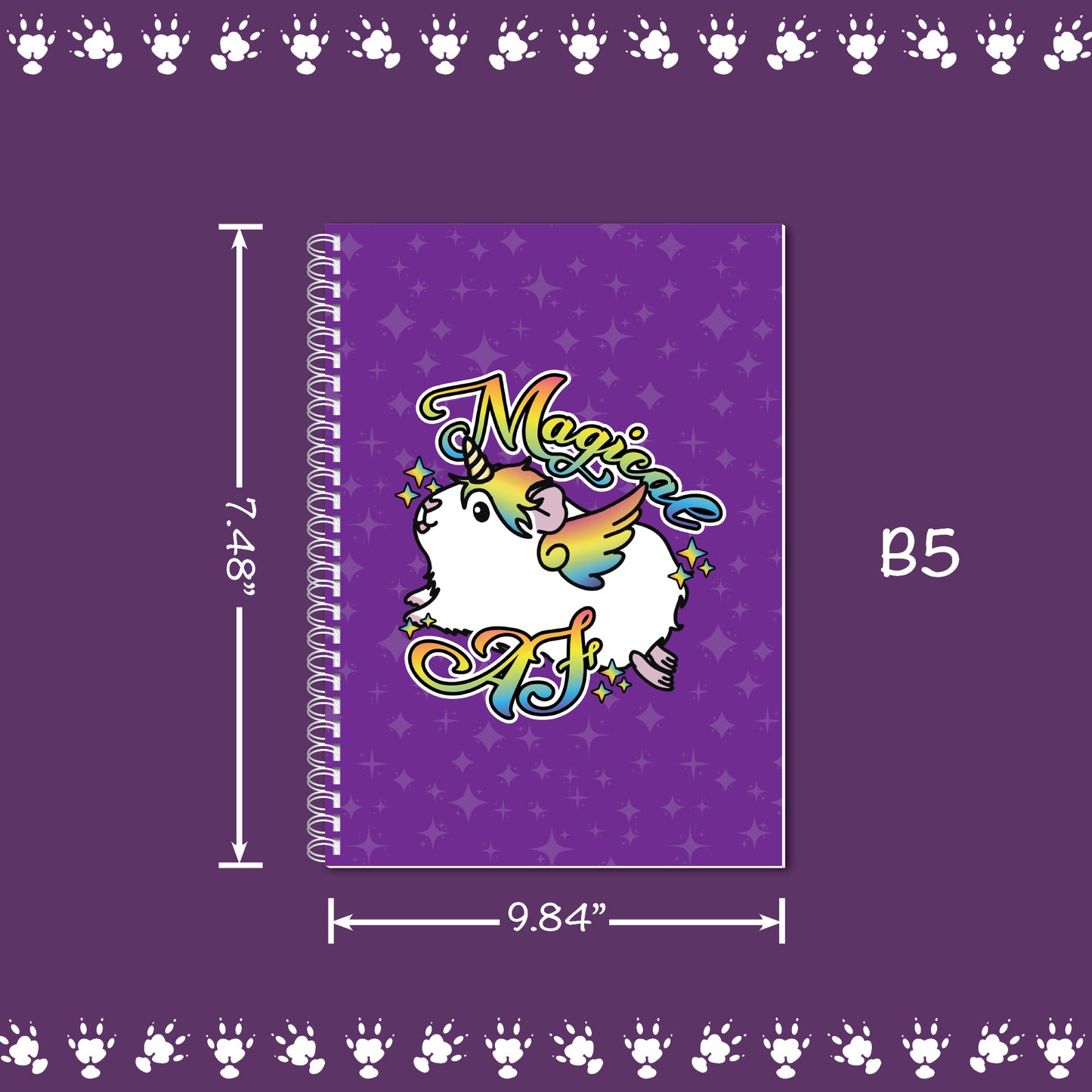 Magical AF Guinicorn Reusable Sticker Book