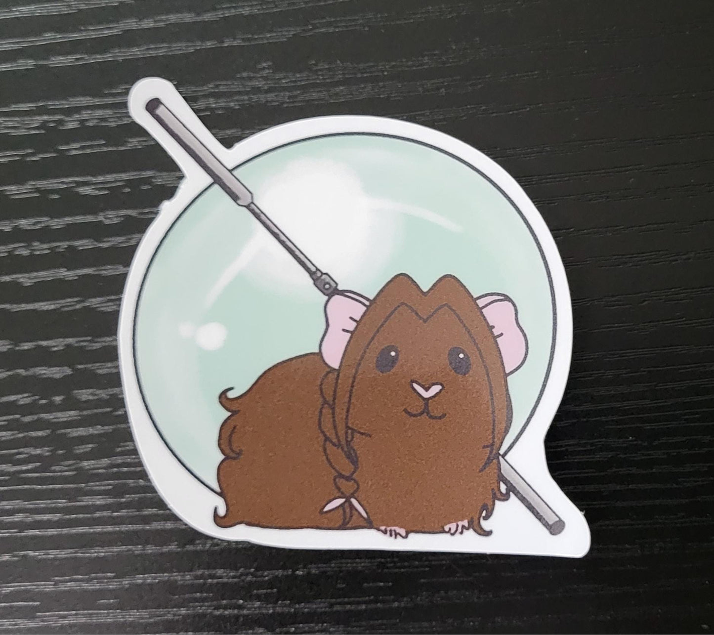 Aerith Guinea Pig Sticker | FF7-Inspired Water Resistant Vinyl Decal