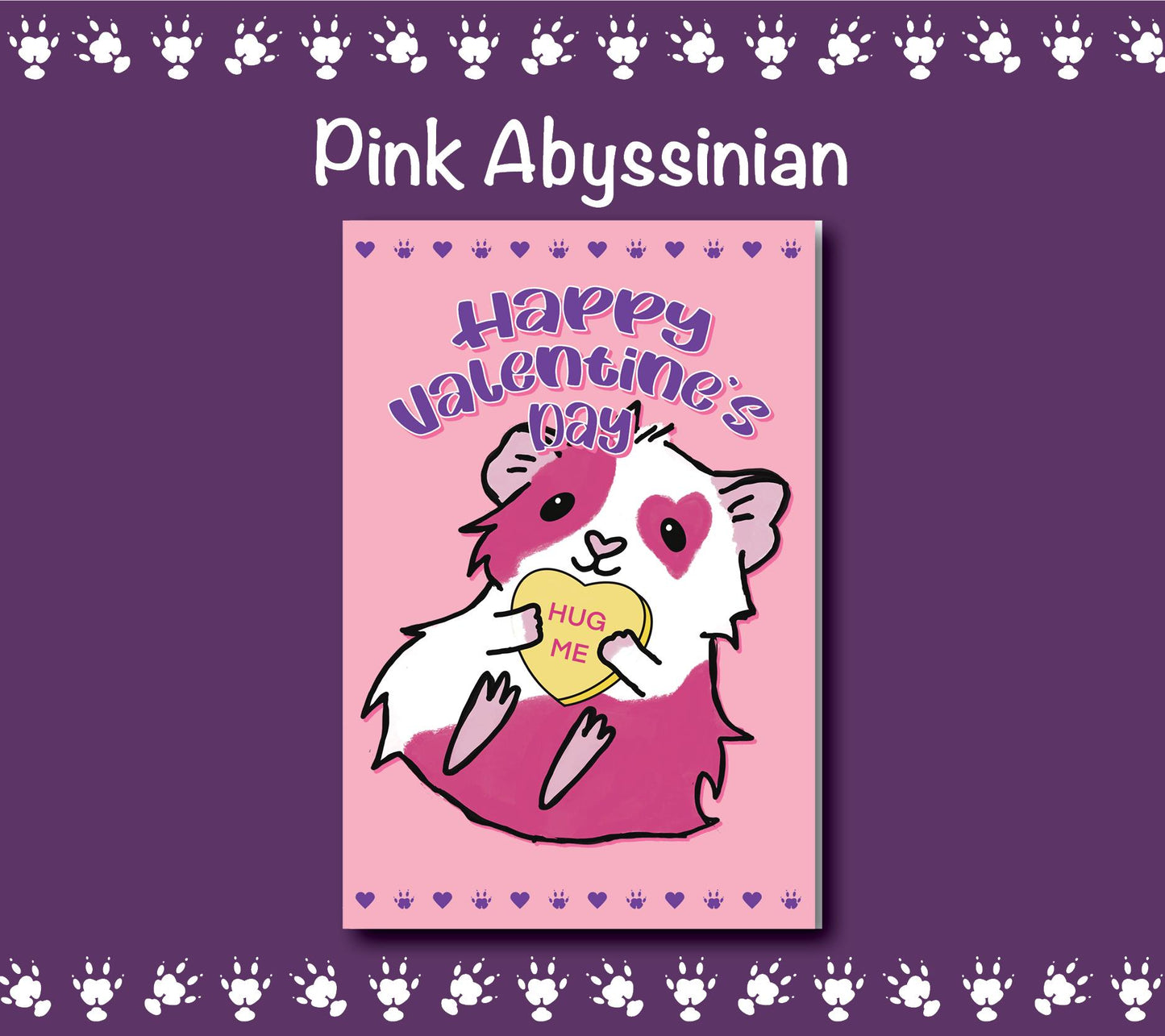 Guinea Pig Valentine's Cards | Folding Card