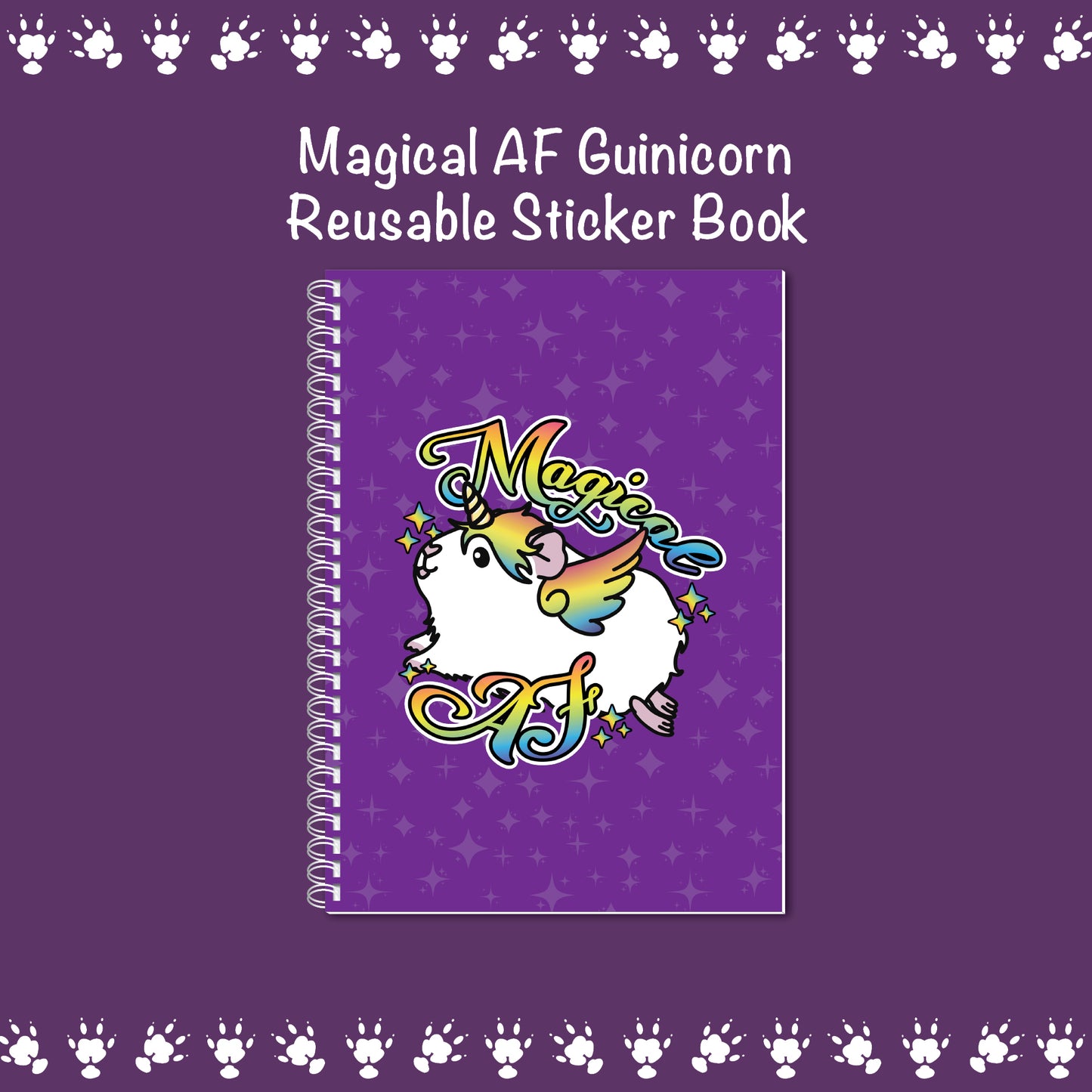 Magical AF Guinicorn Reusable Sticker Book