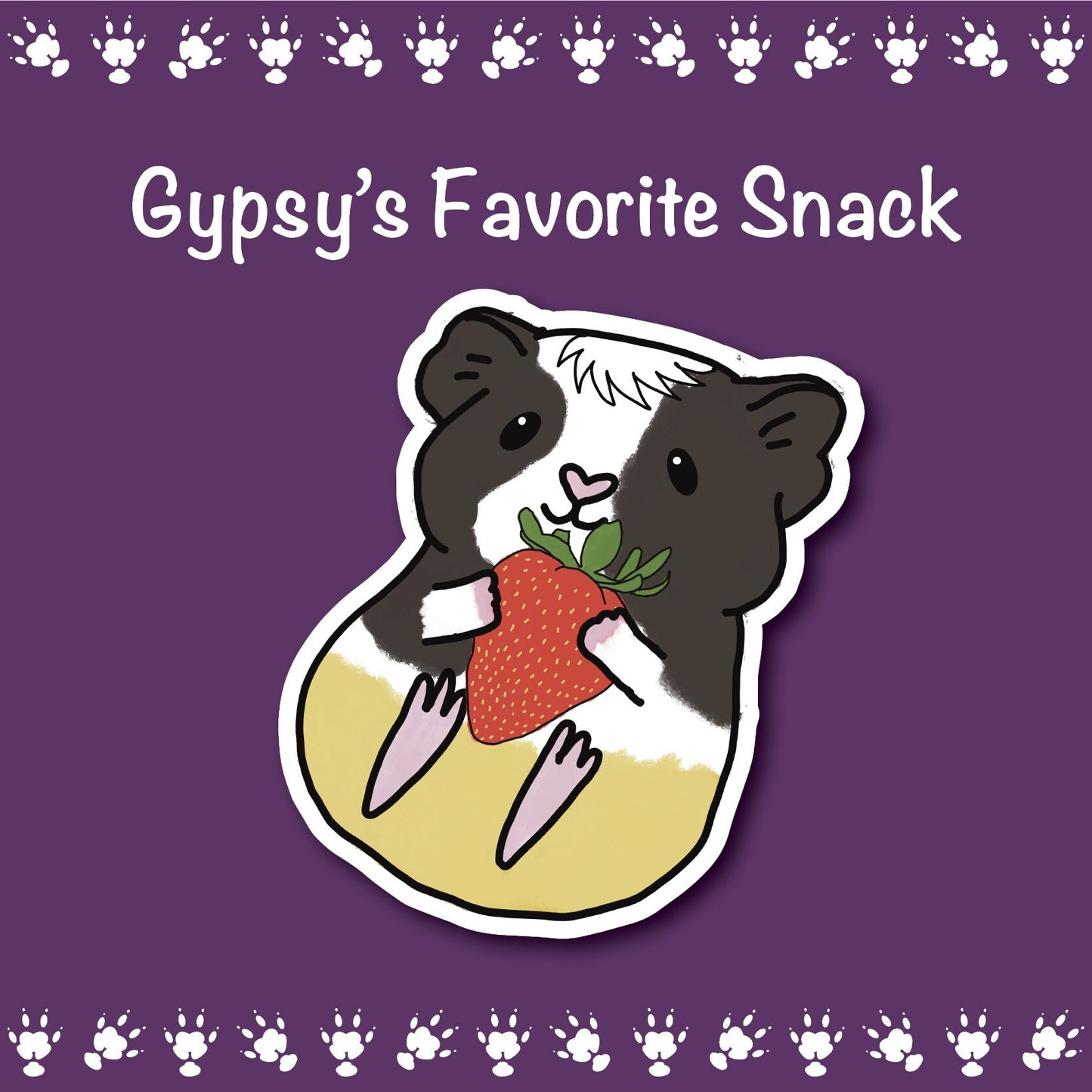Guinea Pig's Favorite Snack Stickers | Water resistant stickers for car, waterbottle, laptop & more | Perfect gift for guinea pig lovers