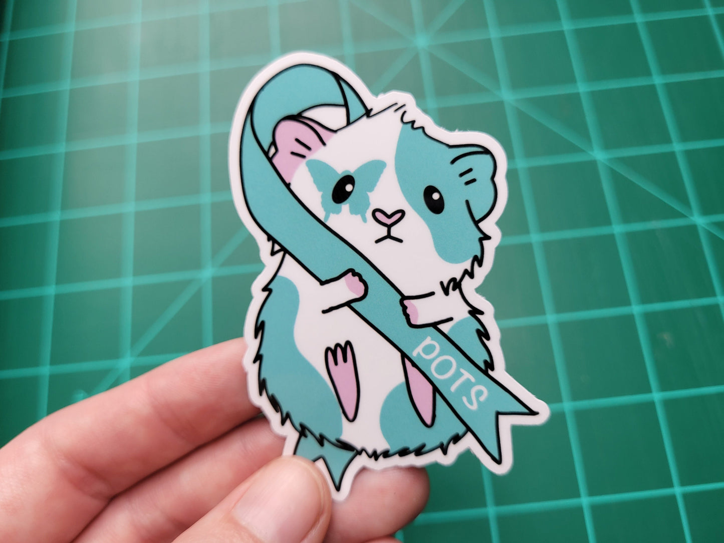 POTS Awareness Guinea Pig Sticker | Water Bottle, Laptop Decal