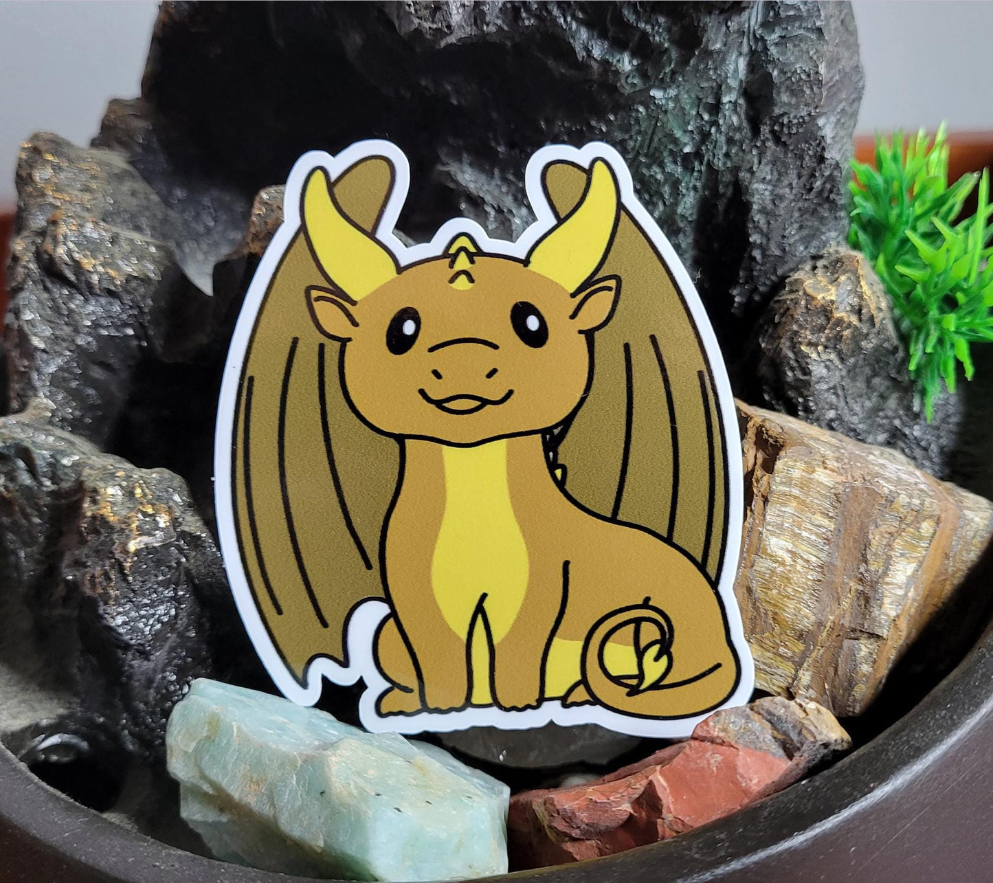 Gold Dragon Sticker | Water Resistant Vinyl Decal