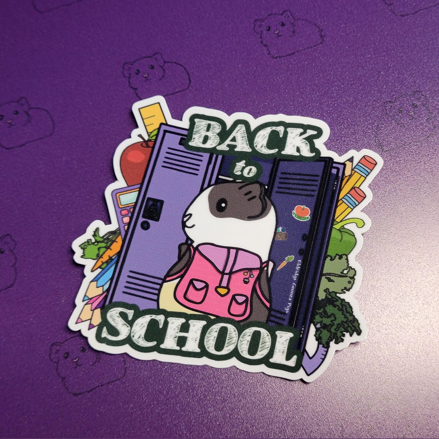 Back to School Guinea Pig Stickers | stickers for car, water bottle, laptop & more