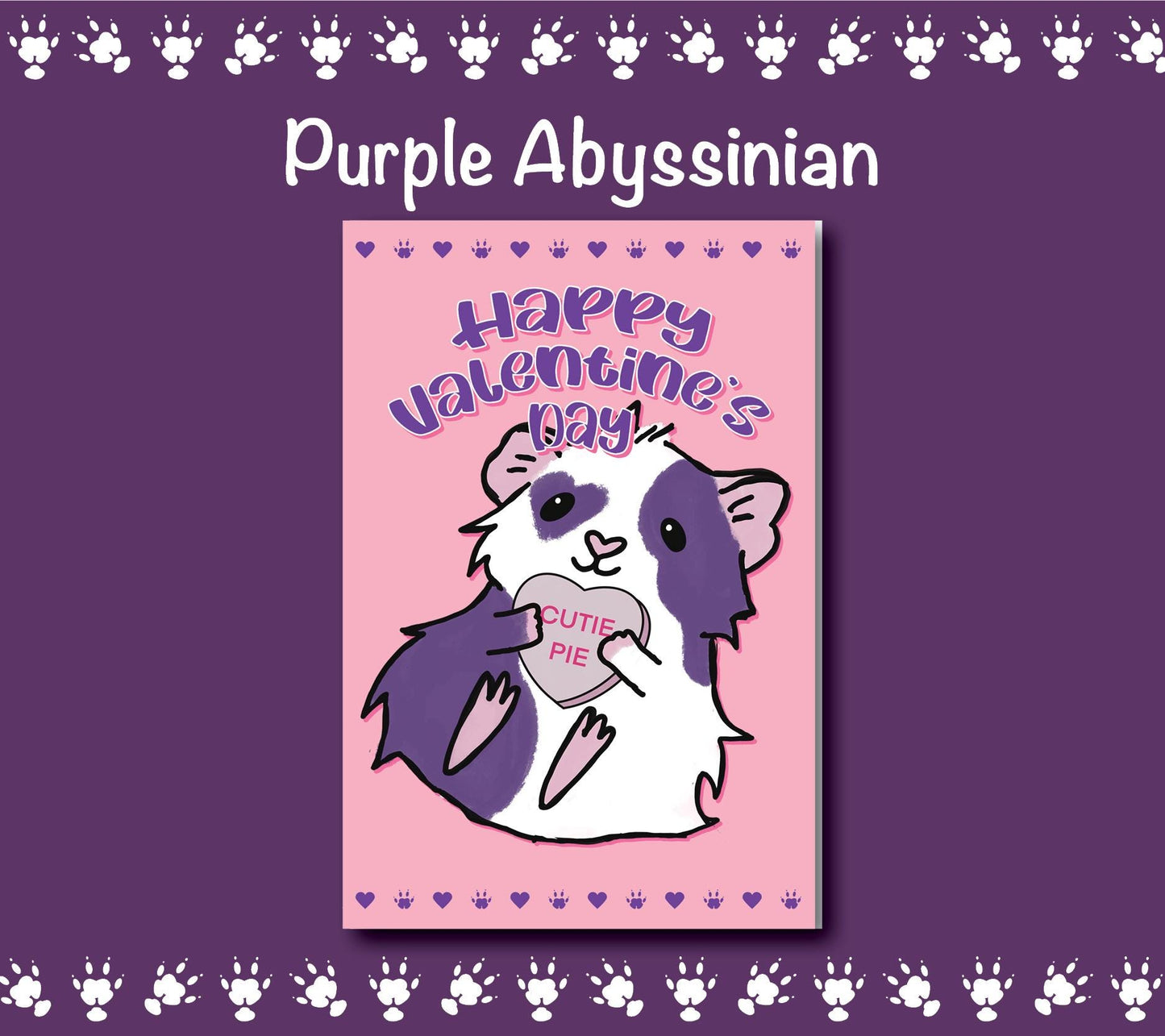 Guinea Pig Valentine's Cards | Folding Card