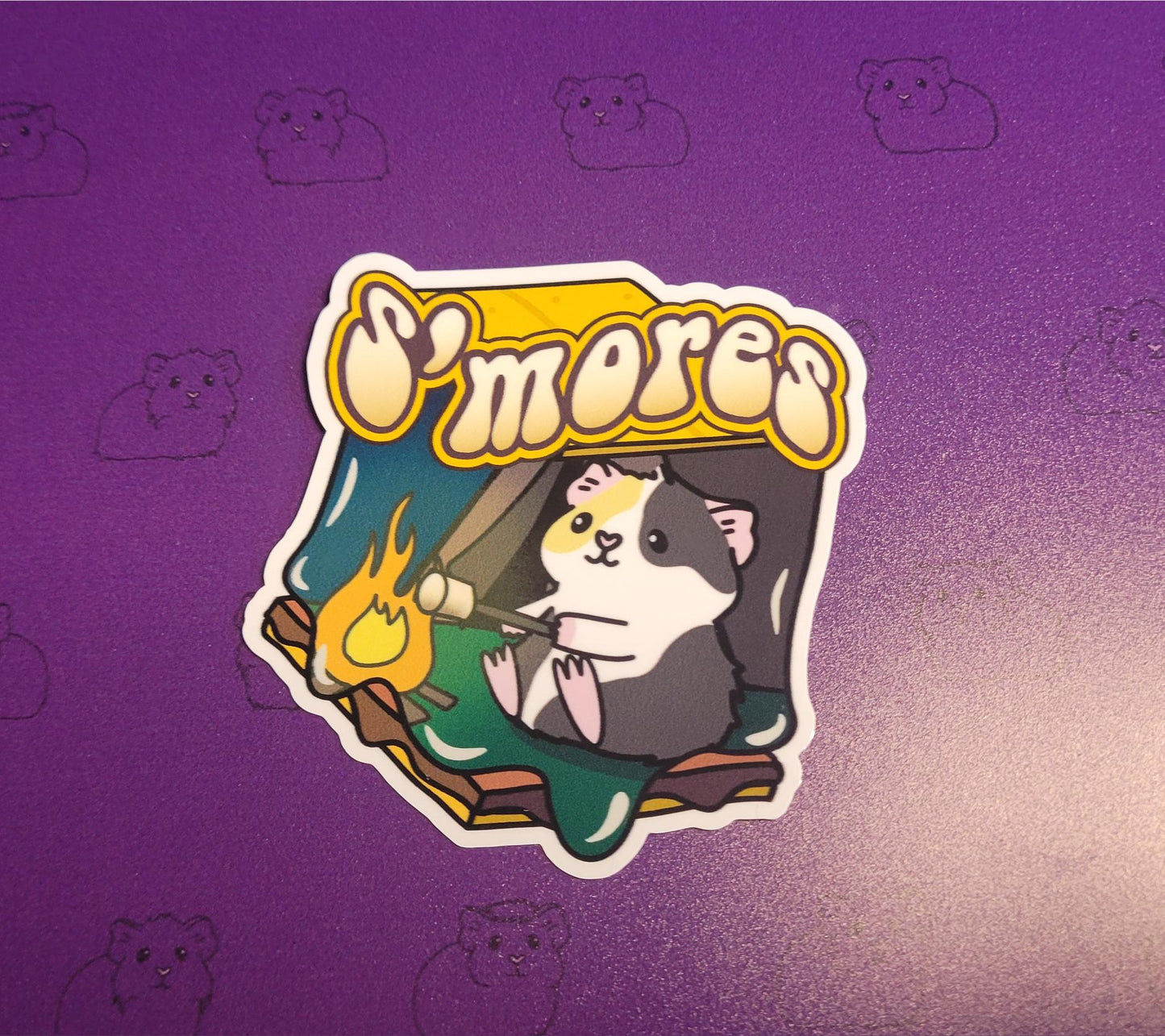 S'mores Guinea Pig Stickers | stickers for car, water bottle, laptop & more