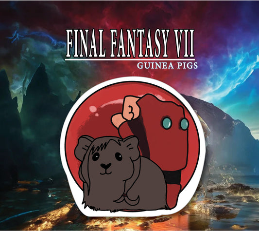 Tifa Guinea Pig Sticker | FF7 Inspired, Water Resistant Vinyl Decal