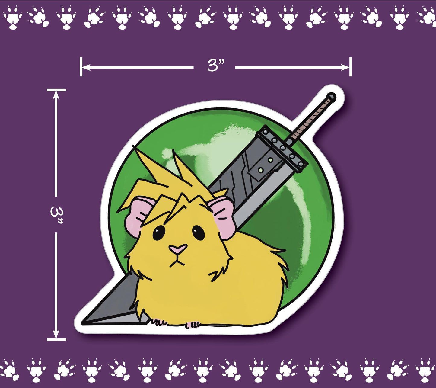 FF7-Inspired Guinea Pig Sticker Pack
