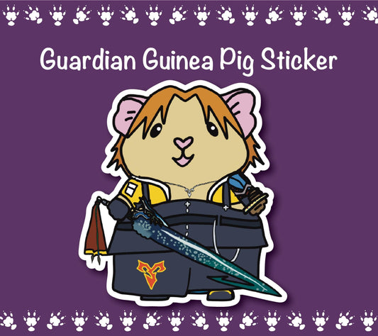 Guardian Guinea Pig Stickers | Water Resistant Vinyl Decal