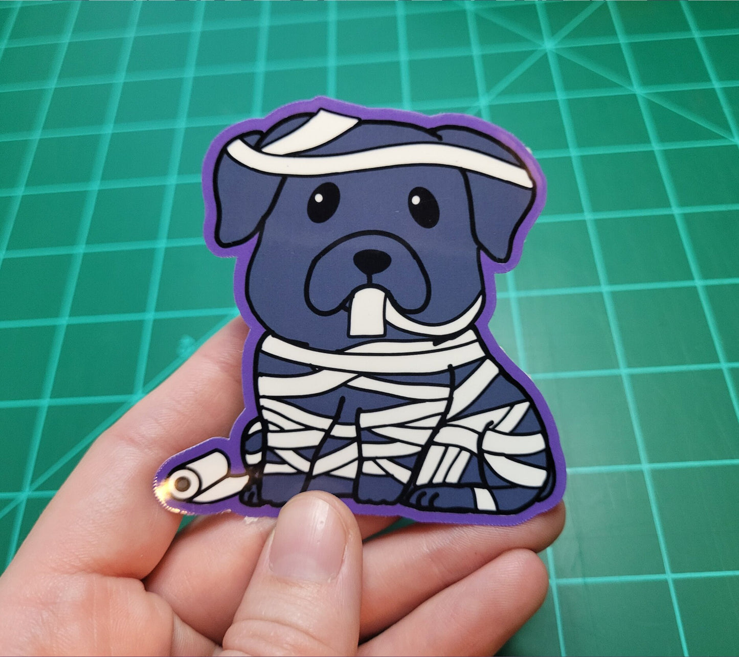 Mummy Puppy Sticker | Halloween Pet Lover Gift