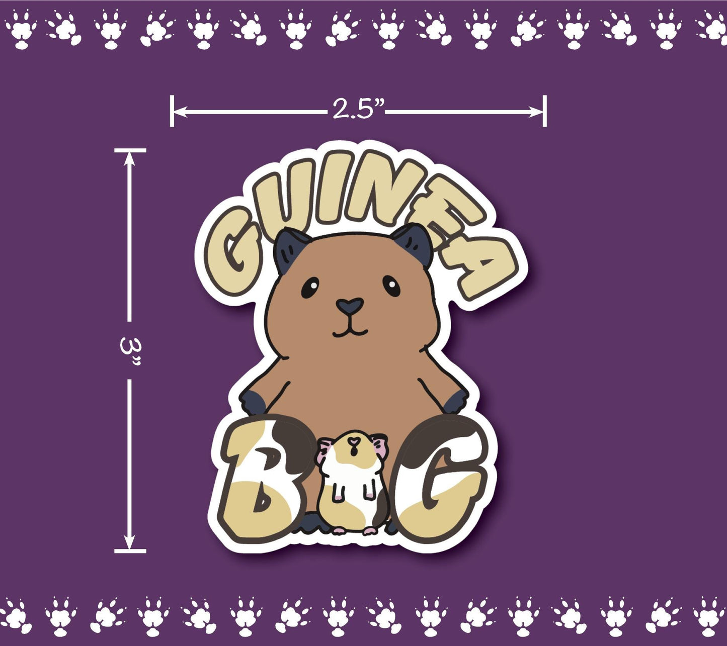 Guinea Big Stickers | stickers for car, water bottle, laptop & more