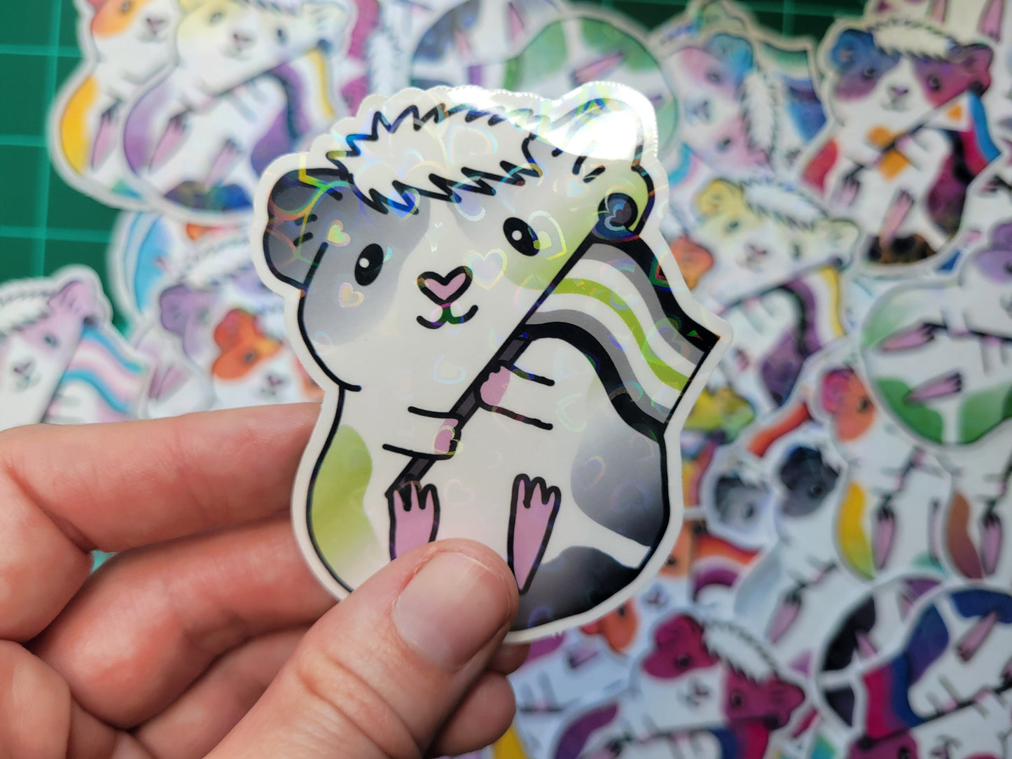 Agender Guinea Pig Vinyl Sticker | Water Resistant Laptop Decal