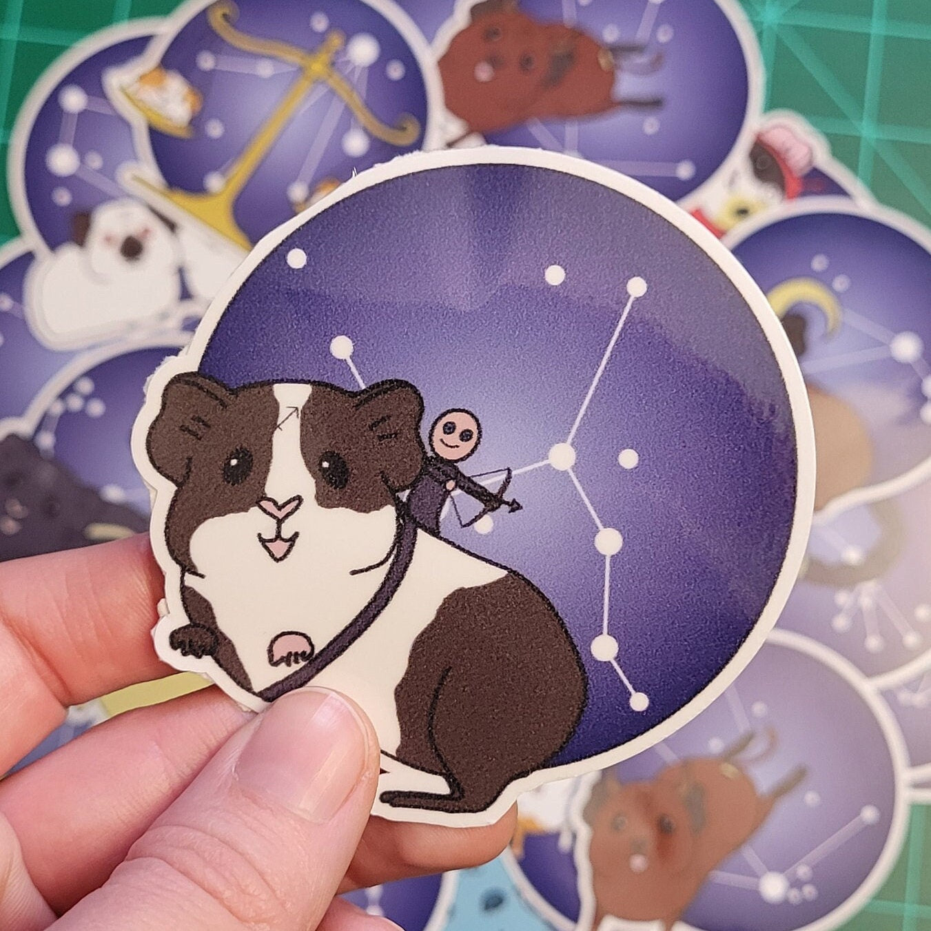 Zodiac Guinea Pigs - Sagittarius Stickers
