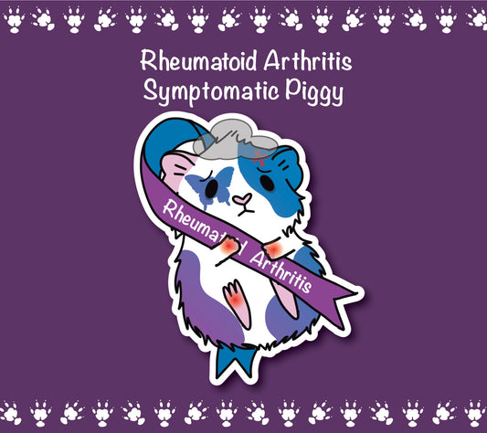 RA Guinea Pig Symptomatic Sticker | Laptop, Water Bottle Decal