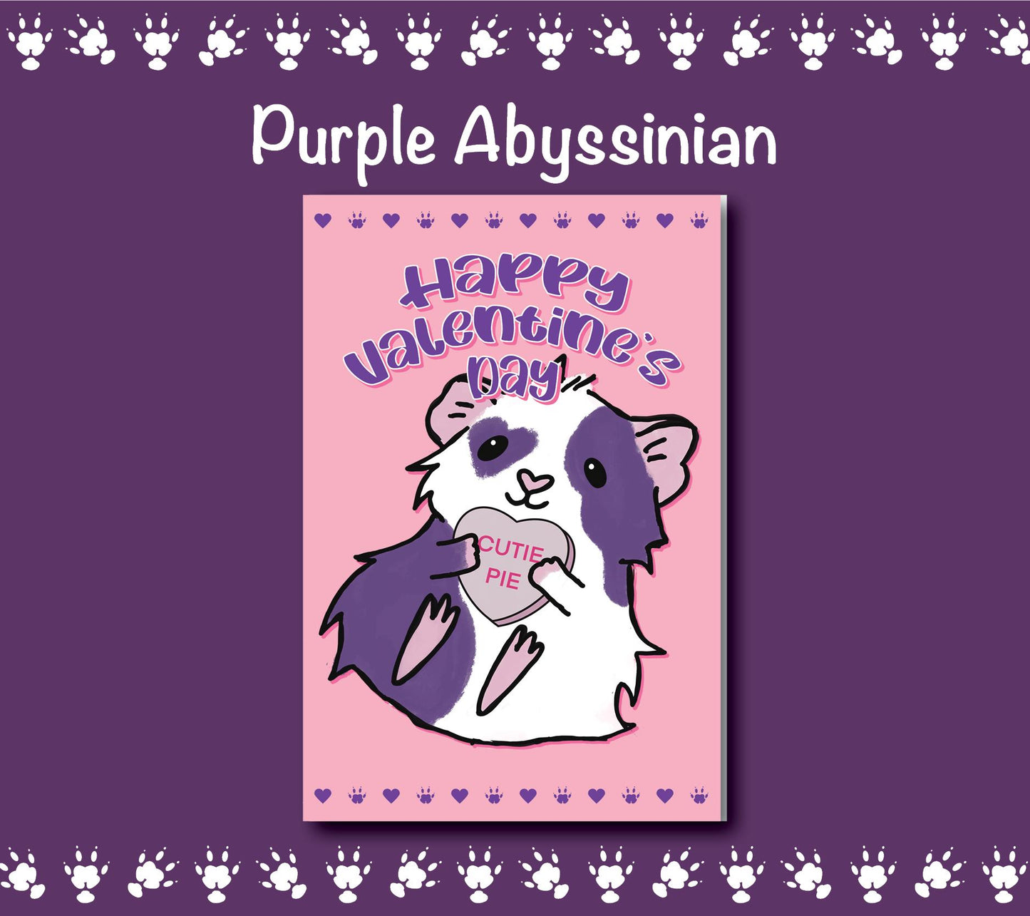 Guinea Pig Valentine's Cards | Folding Card